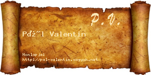 Pál Valentin névjegykártya