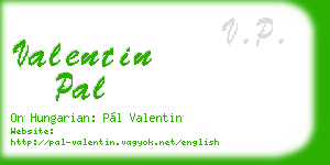 valentin pal business card