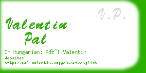valentin pal business card